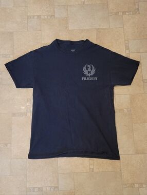 Ruger Men's Black Graphic T-shirt Medium Slightly Worn Good Condition Activewear